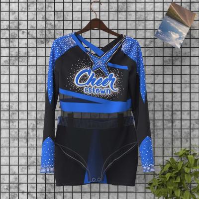 China Custom Made Breathable Cheerleader Outfit by Logo Color Youth Cheerleading Uniforms for sale