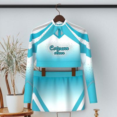 China New Design Breathable Sparkle Cheerleading Cheerleading Uniforms Clothing Long Sleeve For Kids for sale