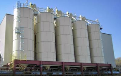 China 30 Meter Food Storage Silos Conical Galvanized Grain Silo Material Handling for sale