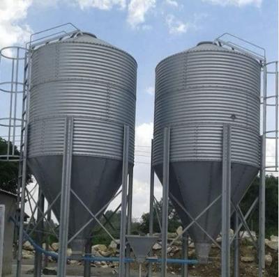 China Galvanized Steel Small Feed Silo  1 Ton - 5000 Ton Silo For Poultry Farm for sale