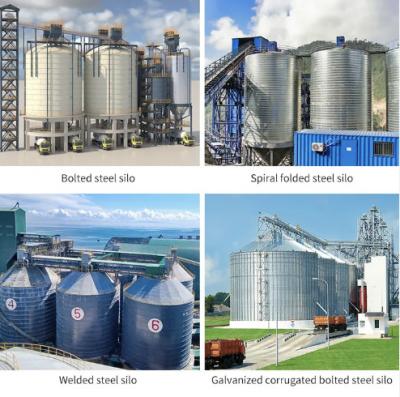 China Hopper Bottom Galvanized Grain Silo Animal Feed Storage Silo Customizable for sale