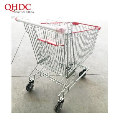 China sustainable & Antirust large size grocery shopping carts trolleys, carritos de supermercado, supermarket shopping hand cart for sale