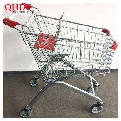 China sustainable & Factory Sale Rustproof Factory Price, Super Market Shopping Trolley, Hand Push Trolley For Shopping With 4 Wheels 60lt for sale