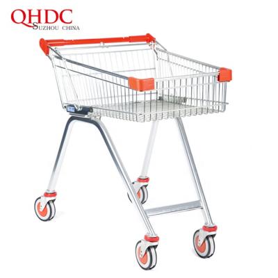 China sustainable & Antirust grocery shopping cart, hand push cart for shopping with 4 wheels, carritos de supermercado for sale