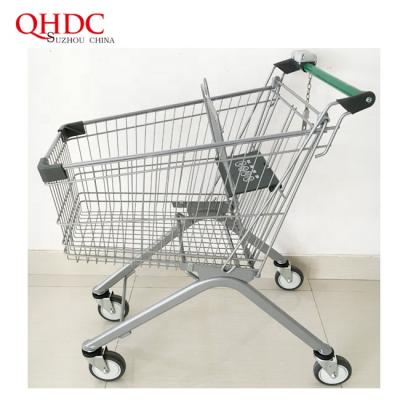 China sustainable & OEM Design Rustproof Shopping Trolley Dimensions For Supermarket Equipment for sale