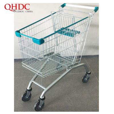 China sustainable & Factory Outlet Style Antirust Grocery Cart European Supermarket Carts Durable Store Trolley With Four Wheels Grocery for sale