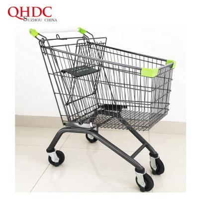 China sustainable & Antirust Black Color Surface Preparation Shopping Trolley Supermarket Trolley Shopping Trolley For Supermarket Use for sale