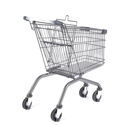 China sustainable & Factory Wholesale Black Shopping Trolley Supermarket Shopping Car Rustproof for sale