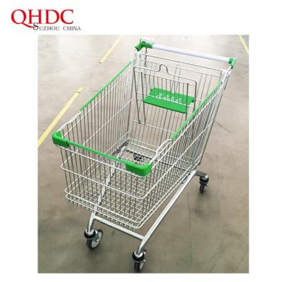 China sustainable & Zinc Powder Coating Metal Shopping Trolley Rustproof Four Wheel Trolleys for sale