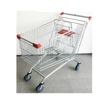 China sustainable & Antirust Steel Grocery Shopping Cart Hand Push Trolley For Store Supermarket Shopping Trolley for sale