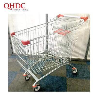 China sustainable & Factory sale factory price rustproof large size shopping trolley for supermarket grocery cart, carritos de supermercado for sale