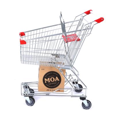 China sustainable & Rustproof Metal Shop Trolley Supermarket Carts With Wheels for sale