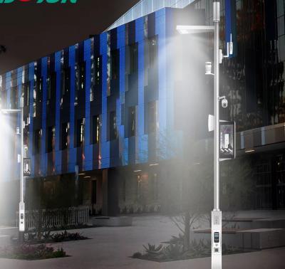 China sidewalk road Outdoor Smart City LED Street Light Poles with Pole Camera for sale