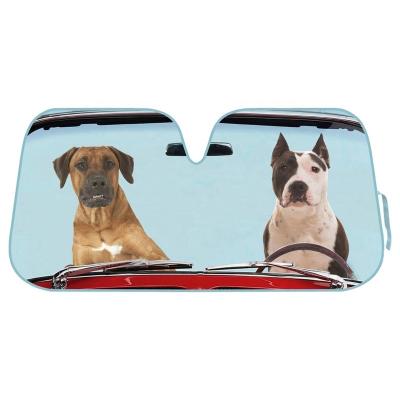 China 2022 Foldable Custom Design Dog Car Windshield Window Sunshade for sale