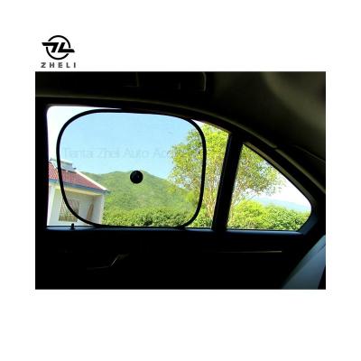 China China Black Mesh Fabric Foldable Car Sun Shade Big Running Car Side Window Sun Shade for sale