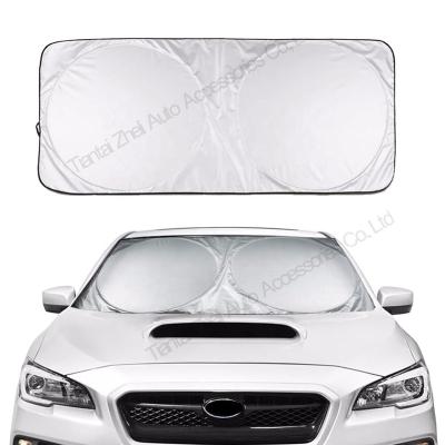 China Collapsible Advertising Baby Car Sun Shade Nylon Material Car Sun Shade Front Window for sale