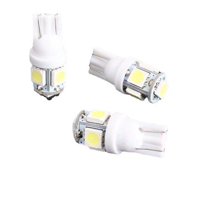 China 1 Pieces Super White Wedge T10 5-SMD 5050 LED Bulbs W5W 2825 158 192 168 194 Width T10 Light for sale