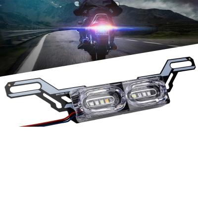 China Colorful Motorcycle LED License Plate Light Brake Light DRL Warning Light Night Knight for sale