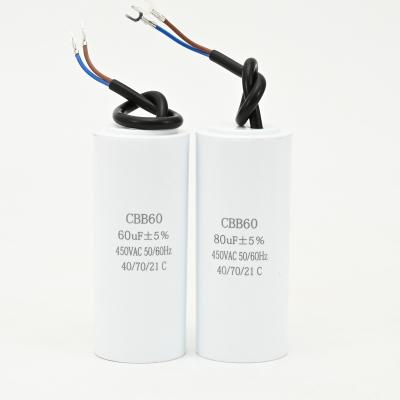 China CBB60 35uf45uf Hebei Motor Capacitor Polypropylene Wholesale High Quality AC/Manufacture for sale