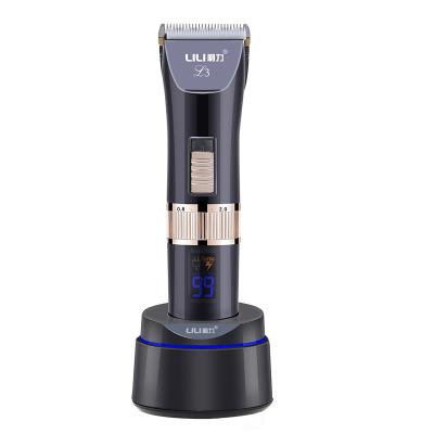 China High precision titanium shaving machine/blade hair cordless haircut beard trimmer ceramic LCD display for sale