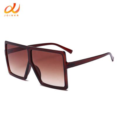 China Sunglasses 2022 new fashion Europe and the United States fashion men's classic women's large rectangle view shade Sun glass sunglasses for sale