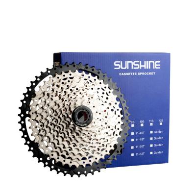 China High Strength 11-46/52T Steel 11 Speed ​​BLACK High Strength Bicycle Drop Out Cassette Bicycle Parts Wide Ratio MTB Cassette for sale