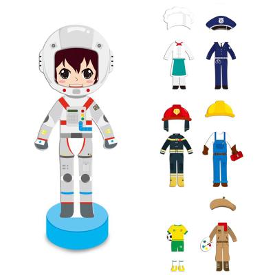 China Cartoon Toy Change Clothes Dress Up Magnetic Puzzle Game Toys Kids Education Magnet DIY Puzzle Clothes Shift for Boy and Girl for sale