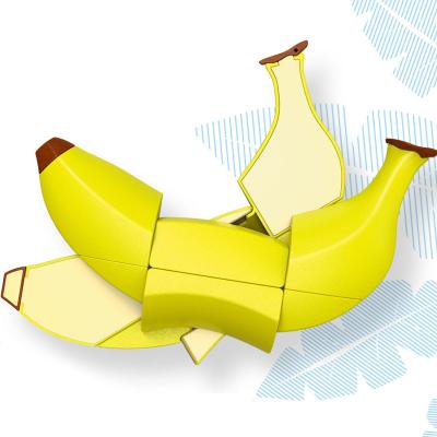 China 3x3x3 speed fruit cube puzzle toys Game Cube banana magic plastic fruit shape puzzle magic cube banana toys for sale