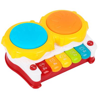 China Infant Toy Drum Piano Story Pat Music Lighting Toy Plastic Musical Instrument Hand Drum Puzzle Toys Baby Mini Drum Toy Children Educational for sale