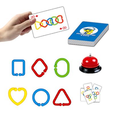 China Cultivate Thinking Ability and Reaction Speed ​​Color Shapes Brain Reaction Interactive Game Educational Toys of Children Ring Family Board Game Knowledge Hook Toys for sale