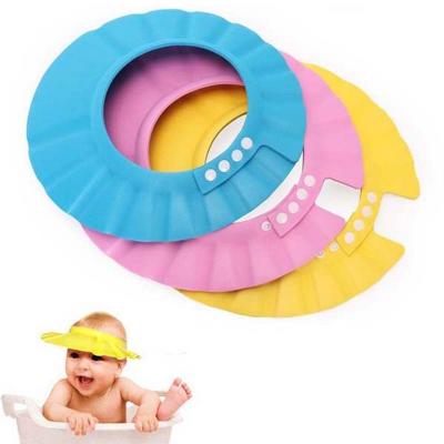 China Viable Baby Kids Shampoo Bath Shower Cap Baby Shower Hat Adjustable Health Bathing Washing Hair Cap for sale