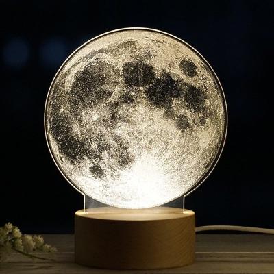 China Modern Milky Way Acrylic 3D LED Panel Earth Lamp Night Light Desktop Gift for sale