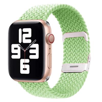 China Newest Designer Adjustable Buckle Adjustable Braided Band Sport Elastic Nylon Strap For Apple Watch 6 5 Braided Band Strap for sale