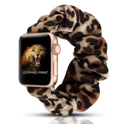 China Durable Elastic Designer Watch Scrunchie Wrist Strap Bracelets For Apple Watch Band 38mm 42mm for sale