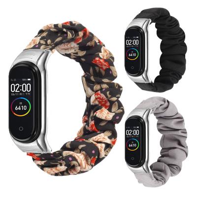 China Scrunchie Light Elastic Fabric Replacement Scrunchy Flexible Watch Bands For Xiaomi 4 for sale