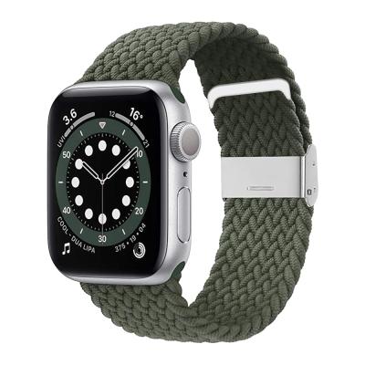 China Newest Designer Braided Watch Band 38mm 40mm 42mm Nylon Adjustable Loop 44mm Braided Solo Loop Strap For Apple Watch Band for sale