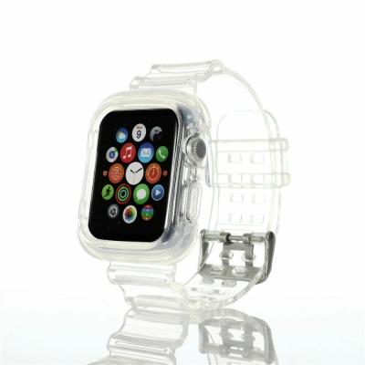 China Unisex Strap for Apple Watch Band 44mm for iWatch Accessories Transparent Integrated Bands for sale