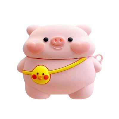 China Anti Lost Holder Case Silicone Earphone Cover For AirPods 2 Cartoon Earphone Piggy Protector For Airpods pro for sale