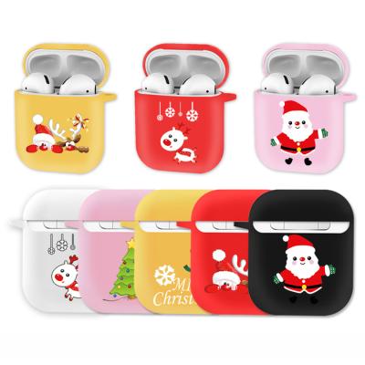 China Soft\Comfortable\Safety\Flexible Pattern Custom Logo Wireless Earphone Case Xmas Gift Earphone Cover For Air Pod Fill Case for sale