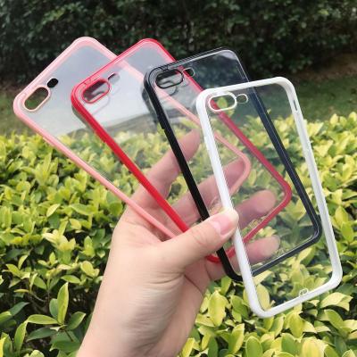 China Soft TPU Customized Clear Dual Color Protective TPU Cover Mobile Cell Phone Case For iPhone 6 Smart Plus 7 Plus 8 Plus X XR XS XS Max for sale