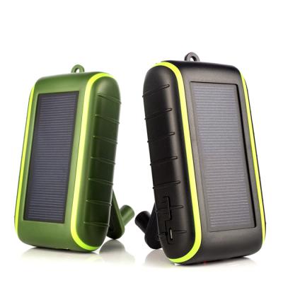 China Solar Charger / USB Charger Hand Crank 8000mAh Solar Power Bank, Solar Power Battery Mobile Phone Power Bank with Led Light for sale