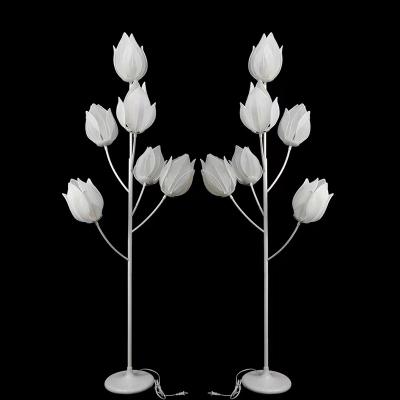 China Magnolia Wedding Guide Lily Led Floor Light Road Glowing Advertising\Promotional\Party Lotus Road Guide 6 Ornament for sale