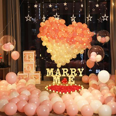 China Beauty Decorations Hot Selling Macaron Balloon Moon Shape Decoration Stage Layout Romantic Birthday Anniversary for sale