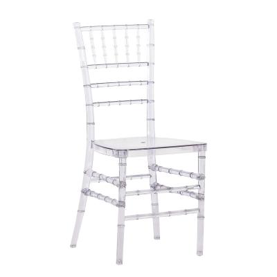 China Modern Hot Selling Home Crystal Chair Acrylic Wedding Hotel Transparent PC Luxury Bamboo Resin Transparent Chair for sale