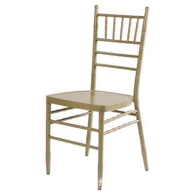 China Hot Sale Modern Creative Stackable Bamboo Chair Metal Chair Metal Gold Wedding Party Outdoor Chair for sale