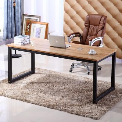 China Universal High Quality Simple Modern Steel Wooden Economical Computer Desk Double Desk Office Desk for sale