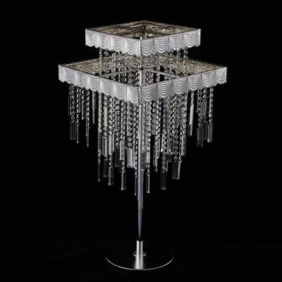 China Crystal Centerpiece Decoration Wedding Table Centerpiece Acrylic Flower Stand For Wedding Decor for sale