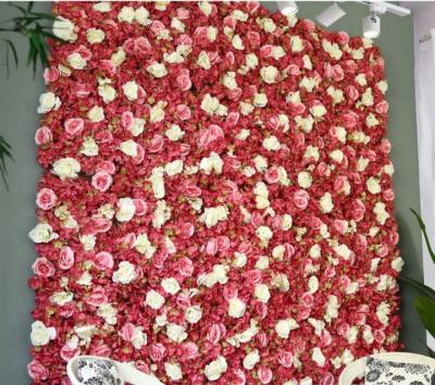 China Wedding Party Event Decoration New Forest Flower Wall Business Celebration Handmade Flower Wall Excellent Quality Valentine's Day for sale