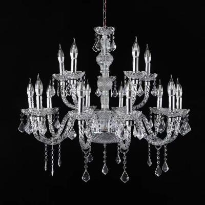 China Home Decoration Wedding Pillars With Led Lights Crystal Chandelier Luxury Crystal Pendant Lighting For Hotel Decoration for sale