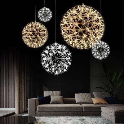 China Modern Simple Creative Sparkle Star Chandeliers LED Fireworks Ball Lights for sale